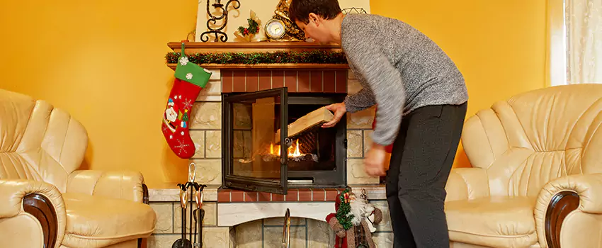 Rusted Metal Fireplace Restoration in Scaggsville, Maryland